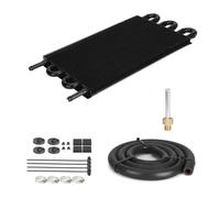 QIUYMGFG Kit De Conversion De Radiateur Universel pour Climatisation De Voiture, 4/6/8 Rangées, Tube De Condenseur, Tube De Transmission, Refroidisseur D'huile(6 Row Black)