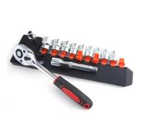 QIUYMGFG Presse à buselures Coffret de 12 Douilles pour réparation Automobile, clé à cliquet Rapide 1/4, Outils de Maintenance hexagonaux Roulement Douilles(3-8inch 12pc Set)