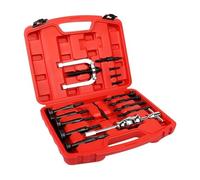 QIUYMGFG Presse à buselures Kit d'extraction de roulements Pilotes, 16 pièces, Trou borgne, extracteur Interne, kit de bagues et de Joints, Outil de démontage de Marteau Roulement Douilles