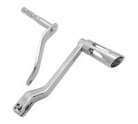 QIUYMGFG Sélecteur Vitesse Gear Shifter en Métal Levier de vitesse de moto, repose-pieds, pédale de talon, commandes avancées, compatible avec Harley Softail Heritage Breakout 114(E-Chrome)