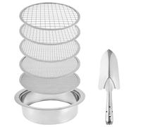 QIUYMGFG Tamis de Jardin Tamis de Sol Tamis à Sol en Acier Inoxydable pour Jardin, Outil pour semis avec Pelle, adapté au Compost de Jardin, à la Terre et à la Pierre