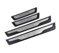 QIUYU2024 4pcs Protections de Seuil de Porte pour KOLEOS II MK2 2017-2024, Protecteur de seuil de Porte Anti-Rayures Panneau de Protection intérieure en Acier Inoxydable, Modèle en Fibre de Carbone