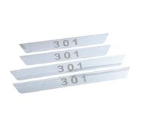 QIUYU2024 4pcs Protections de Seuil de Porte pour Peugeot 301 2012-2019, Protecteur de seuil de Porte Anti-Rayures Panneau de Protection intérieure en Acier Inoxydable