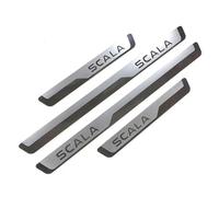 QIUYU2024 4pcs Protections de Seuil de Porte pour Scala 2019-2026, Protecteur de seuil de Porte Anti-Rayures Panneau de Protection intérieure en Acier Inoxydable