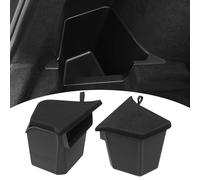 QIUYU2024 Bacs de Rangement latéraux avec couvercles pour Tesla Model Y Juniper 5 Places 2025-2026, Boîtes de Rangement latérales étanches en TPE, Conteneurs de Coffre arrière avec revêtement en Daim