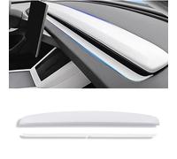 QIUYU2024 Garniture de Tableau de Bord et de Grille d'aération Console Centrale pour Tesla Model Y Juniper 2025 2026, Décoration autocollante pour Grille d'aération du Tableau de Bord en ABS,White