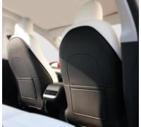 QIUYU2024 Protections de siège arrière en Similicuir pour Tesla Model Y Juniper 2025, Protections de siège arrière imperméables et Anti-Coups Pied avec Pochette de Rangement et Protection