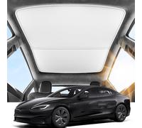 QIUYU2024 Rideau Pare-Soleil de Toit pour Tesla Model S 2017-2021, Pare-Soleil Pliable en Verre à Isolation Thermique et Nano-Cristal de Glace, Anti-UV et Anti-affaissement.,Grey