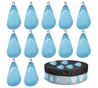 Qivine 12 Pièces Sacs d'eau Lourds pour Couverture de Piscine, Poids pour Abris de Piscine Enterrés avec Crochets, Accessoires Sac de Suspension pour Couverture de Piscine 25 x 30cm