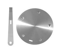 Qivine 2 in 1 Adaptateur Plaque Induction, 24cm Acier Inoxydable Induction Adapter avec Poignée Amovible et Trou de Suspension, Adaptateur Induction Anti-Brûlure pour Moka, Céramique, Gaz