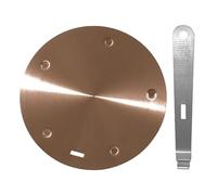 Qivine 2 in 1 Adaptateur Plaque Induction, 24cm Acier Inoxydable Induction Adapter avec Poignée et Trou de Suspension, Anti-Brûlure Diffuseur Chaleur Gaz pour Moka, CéRamique, Gaz (Or Rose 24cm)