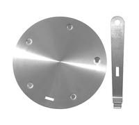 Qivine 2 in 1 Adaptateur Plaque Induction, Acier Inoxydable Induction Adapter avec Poignée et Trou de Suspension, Anti-Brûlure Diffuseur Chaleur Gaz pour Moka, CéRamique, Gaz (16cm)