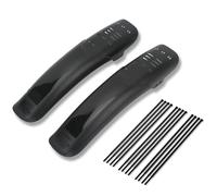 Qivine 2 Pièces Garde Boue de Vélo, Couverture Complète Universelle Épaissir Élargir Garde Boue, Projections d'eau et la Saleté, avec 12 Attaches, pour VTT et Vélo de Ville [26-29 Pouces]