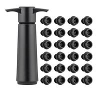 Qivine 24 Pièces Bouchon Bouteille Vin Réutilisable, Vide Air Bouchon Champagne, Hermétiques Couvercle de Bouteille de Bière pour Sceller Vin Rouge et Autres Liquides