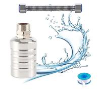 Qivine 3/4'' Vanne à Flotteur Entièrement Automatique, Valve de Contrôle du Niveau d'Eau en Acier Inoxydable 304, Régulateur de Niveau d'Eau Automatique pour Piscines (03:Upper Water Intake)