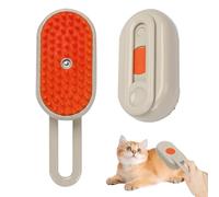 Qivine 3 In 1 Rechargeable Brosse Poil Chat, Autonettoyante Brosse Chat Vapeur avec Poignée Pivotante, Long Peigne Chien en Spray pour Animaux Enlèvement du Sous-Poil et Massage