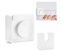 Qivine 4,8M Corde à Linge Rétractable, Capacité de Poids 20kg, Fil a Linge Retractable Murale en Acier Inoxydable, Etendoir a Linge Retractable Anti-Affaissement, pour Balcon Buanderie (Blanc)