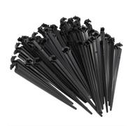Qivine 50 Pièces Ancrages de Fixation pour Tuyau d'Arrosage, Piquets de Support de Tuyau d'Irrigation en Forme de C, pour Tube d'Égouttement 4/7mm, pour Potagers, Jardins, Parterres