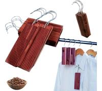 Qivine Anneaux de Cedre, 15pcs Bois de Cedre Anti Mites, Anneaux en Bois de Cèdre avec Crochet en Acier Inoxydable, pour Les Armoires, Les Tiroirs, Les Étagères à Chaussures