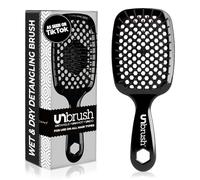 Qivine Brosses à Cheveux Brosse Demelante Cheveux Pour les Cheveux Secs et Humides Anti Noeuds Séchage Rapide Appareils et Outils de Coiffure Pour Femme Homme & Enfant Noir