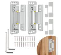 Qivine Charnière Invisible pour Portes, Lot de 2 Charniere Porte Lourde en Alliage de Zinc, Charniere Porte avec Vis à Clé, Charge de 50 kg, Ouverture de 110º, pour Portes de Jardin (Argent)