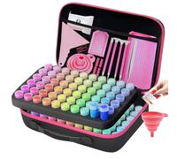 Qivine Diamond Painting Accessoires, 120 Emplacements Boite Diamond Painting Rangement, Rangement Diamond Painting avec Outils et Boîte de Rangement, pour DIY Craft, pour Adultes ou Enfants