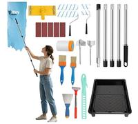 Qivine Kit Peinture Mur Rouleau 19 Pièces Télescopique Plafonds