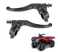 Qivine Levier Embrayage Moto, 7/8in 1 Paire Levier de Frein Moto, Frein Embrayage Maître-Cylindre Réservoir Levier en Aluminium, pour 50cc - 125cc Dirt Bike, Noir