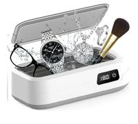 Qivine Nettoyeur Ultrason 48kHz Nettoyeur Ultrasons Lunettes avec 4 Timer Réglages 640ML Ultrasonic Cleaner avec Réservoir en Acier Inoxydable 304 Nettoyage Total à 360 Pour Tous Les Bijoux Bagues