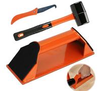 Qivine Outil Réparation Sol Stratifié Kit Pose Parquet Marteau Caoutchouc | Kit pose parquet, Tampon adhésif lavable sans résidu, Fer anti-choc, Pour stratifié, LVP, SPC, bois, marbre