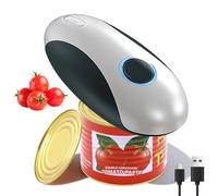 Qivine Ouvre-boîte électrique mains libres, ouvre-boîte électrique One Touch avec bords lisses et sûr à utiliser pour presque les tailles de canettes, rechargeable Tpye-C, meilleur choix de cuisine