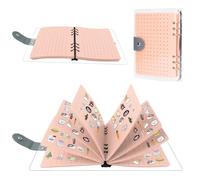 Qivine Présentoir à Épingles en Feutre pour Badge, Présentoir à Épingles en Velours avec Couvercle en PVC Transparent, peut Contenir 350 Épingles, pour Épingles et Médailles à Collectionner (Rose)