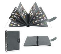 Qivine Présentoir à Épingles en Feutre pour Badge, Présentoir à Épingles en Velours avec Couvercle en PVC Transparent, peut Contenir 350 Épingles, pour Épingles et Médailles à Collectionner (Gris)