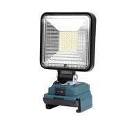 Qivine Projecteur LED Rechargeable pour BOSCH Batterie 21V, 50W 4000LM Projecteur de Chantier Alimenté Par Pile, Lampe de Travail LED avec USB & Type C, pour Camping, Garage, Automobile (50W 21V)