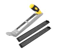Qivine Rabot Placo Manuel 2 Lames, Acier Inoxydable 30cm | Rabot Manuel Bois et Rape Placo avec 2 Lames de Rechange pour Chanfreiner et Lisser le Platre