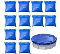 Qivine Sacs d'eau Lourds pour Couverture de Piscine, 12 Pièces Poids pour Abris de Piscine Enterrés, PVC Épais Anti-Gel Anti-Déchirure, Universels pour Couvertures de Piscine