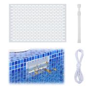 Qivine Skimmer Piscine Hors Sol, Skimmer pour Piscine Hors Sol, Skimmer pour Le Nettoyage et la Filtration des Piscines, Comprend Plaque Filtrante & Tige Télescopique & Cordon Élastique