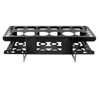 Qivine Support Mural Cartouche Silicone, Support de Rangement pour Aerosol avec 12 Trous, Organisateur de Stockage pour Tube de Calfeutrage pour Garage, L'atelier, Maison 41x10x8.5cm