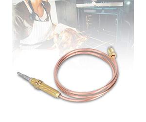 Qivine Thermocouple Universel Gaz, 60 cm, Filetage M8, Remplacement du Thermocouple, Haute Sensibilité Pour Four à Gaz, Cuisinière à Gaz, Cuisinière à Gaz
