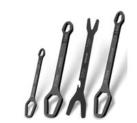 Qivine Universal Torx Wrench Set, Lot de 4 Clés Torx universelles de 3 à 25 mm, Self-tightening Wrench, Double-head Torx Spanner for Car Bicycle Home Bolt Repair