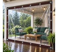 QIVNLUMU Bâche Transparente avec œillets, 160 g/m², 2x3m | Imperméable en PE-HD, bords renforcés et lumière préservée pour terrasse, serre, mobilier de jardin et abri