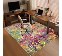 Qivstxug Tapis Chaise de Bureau, Tapis de Protection pour Chaises sur roulettes, Protège Sol sous Chaise 100 x 120 cm, Tapis pour Fauteuil, Tapis Gaming Sol pour Sols durs, Tapis Sol Bureau Gaming