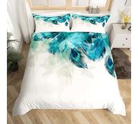 Qiwagu Housse de Couette 140x200 Usine, Parure de Lit 1 Personne Plume en Microfibre avec Fermeture Éclair, Set de Housse de Couette avec 1 Taie d'oreiller 65x65 cm, Z215
