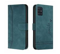 QIWEIQING Compatible avec Coque pour Samsung Galaxy A51 4G, Housse en Cuir Samsung Galaxy A51 4G, Étui Téléphone Samsung A51 4G Magnétique Etui Housse pour Galaxy A51 4G. Green HX