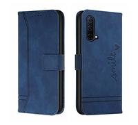 QIWEIQING Compatible avec OnePlus Nord CE 5G Coque, Flip Cuir Housse de Protection Stand Fonction Sécurité Magnétique Boucle Wallet Coque Flip pour OnePlus Nord CE 5G. Blue HX