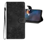 QIWEIQING Compatible avec Samsung Galaxy A17 5G Coque Protection Élégant 3D Effet Peint Premium PU Portefeuille Étui en Cuir Flip Stand Shell Bumper Housse pour Samsung A17 5G / A26.Noir XYH