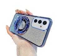 QIWEIQING Coque Compatible avec Samsung Galaxy A26, Brillant Paillette Design pour Filles Femmes Etui Protection Caméra Dégradées Transparente Slim Anti-Choc Housse pour Samsung A26. Blue DS
