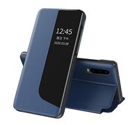 QIWEIQING Coque pour Huawei P30 Pro Cuir Clear View Étui à Rabat Étui Housse Coque 360 Antichoc Anti-Rayure Flip Folio Stand Support Coque pour Huawei P30 Pro Cover Case. Blue QH3