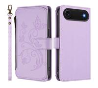 QIWEIQING Coque pour iPhone 17 Air 6.5", Coque Cuir PU Portefeuille à Aimant Colourful Design Étui Rabat Portefeuille Créatif Peint Étui pour iPhone 17 Air 6.5" .Violet DLH