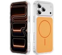 QIWEIQING Coque pour iPhone 17 Pro Max 6.9" Compatible avec MagSafe, Protection Antichute de Qualité Militaire, Coins Air Guard Absorbant Les Chocs Etui pour iPhone 17 Pro Max 6.9". Orange FG